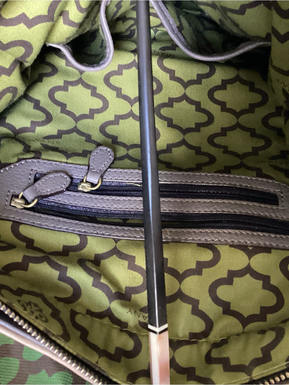 orYANY “Lian” Tri-Tone Leather Satchel in Beige, Gray & Tan - Picture 4 of 12